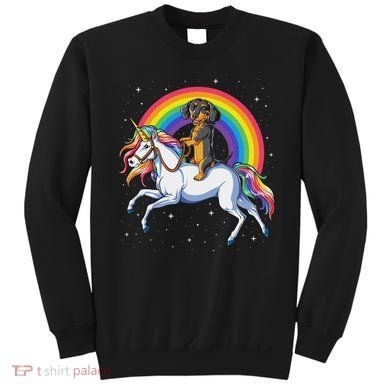 Dachshund Unicorn Space Galaxy Rainbow Dog Sweatshirt