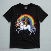 Dachshund Unicorn Space Galaxy Rainbow Dog T-Shirt thumb 5