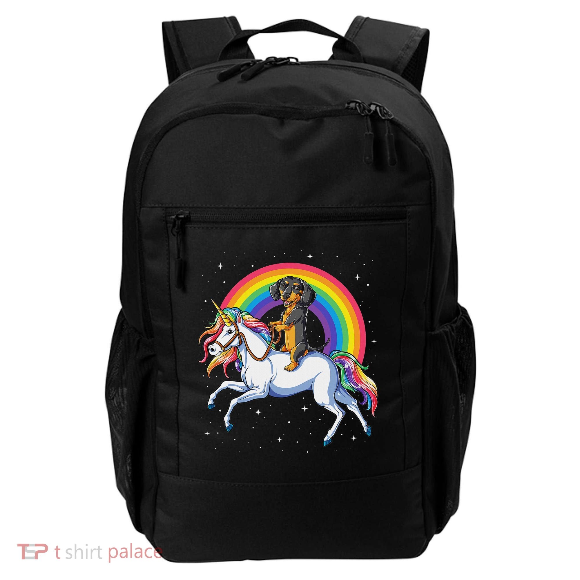 Dachshund Unicorn Space Galaxy Rainbow Dog Backpack