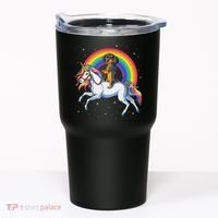 Dachshund Unicorn Space Galaxy Rainbow Dog Tumbler thumb 0