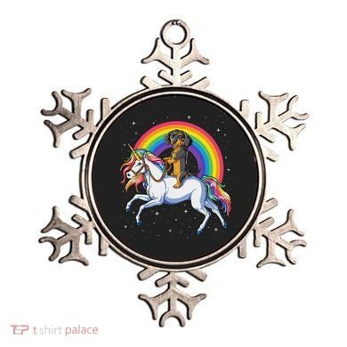 Dachshund Unicorn Space Galaxy Rainbow Dog Ornament