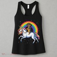 Dachshund Unicorn Space Galaxy Rainbow Dog Women's Tank Top thumb 3