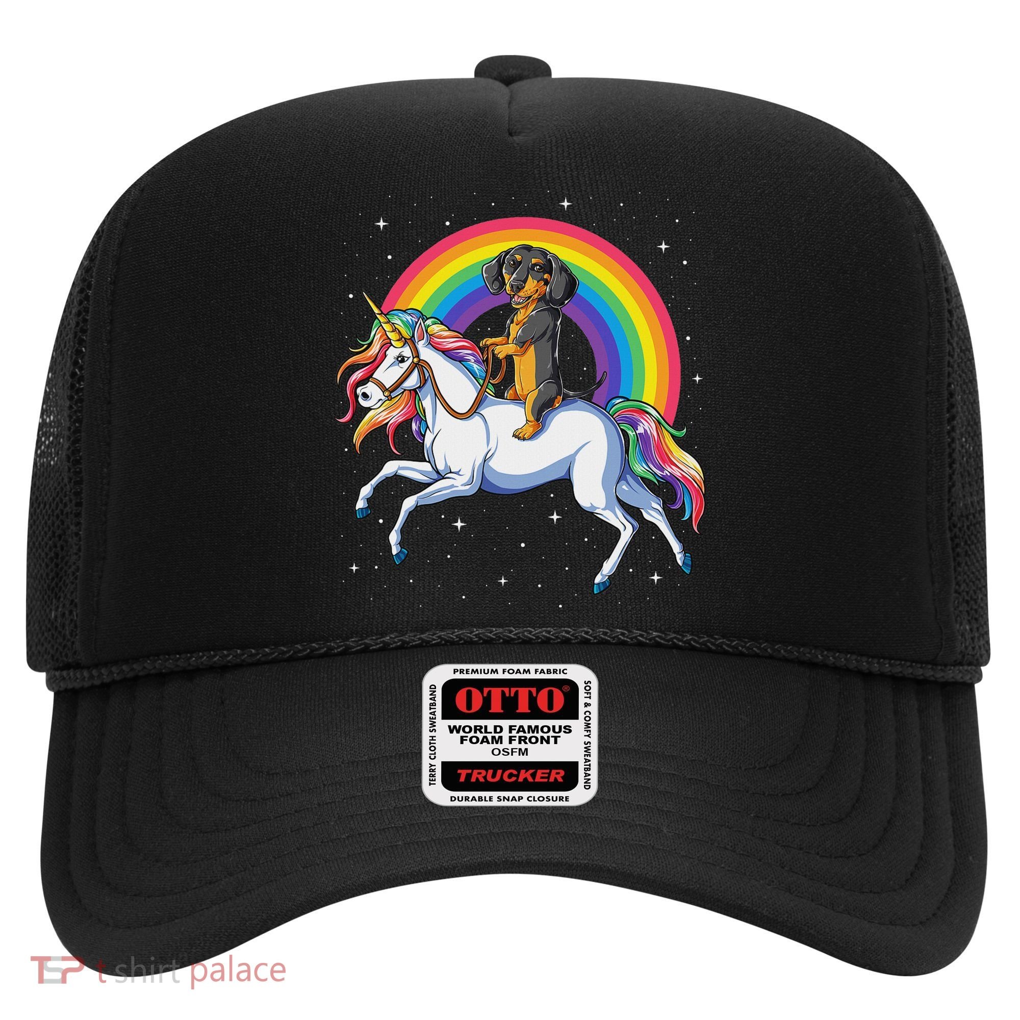 Dachshund Unicorn Space Galaxy Rainbow Dog Hat