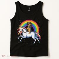 Dachshund Unicorn Space Galaxy Rainbow Dog Tank Top thumb 2