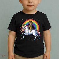 Dachshund Unicorn Space Galaxy Rainbow Dog Toddler T-Shirt thumb 2