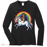 Dachshund Unicorn Space Galaxy Rainbow Dog Women's Long Sleeve Shirt thumb 0