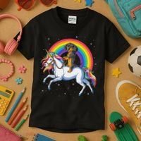 Dachshund Unicorn Space Galaxy Rainbow Dog Kids T-Shirt thumb 3