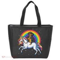 Dachshund Unicorn Space Galaxy Rainbow Dog Tote Bag thumb 0