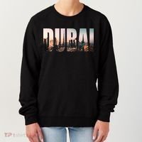 Dubai UAE Skyline Urban Photography Font Women's Sweatshirt thumb 0