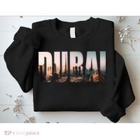 Dubai UAE Skyline Urban Photography Font Sweatshirt thumb 2