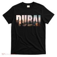 Dubai UAE Skyline Urban Photography Font T-Shirt thumb 0