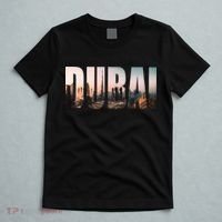 Dubai UAE Skyline Urban Photography Font T-Shirt thumb 5