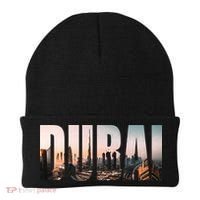 Dubai UAE Skyline Urban Photography Font Beanie thumb 0