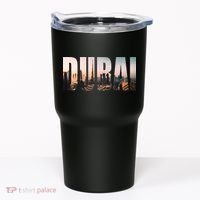 Dubai UAE Skyline Urban Photography Font Tumbler thumb 0