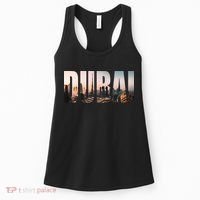 Dubai UAE Skyline Urban Photography Font Women's Tank Top thumb 0