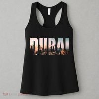 Dubai UAE Skyline Urban Photography Font Women's Tank Top thumb 3
