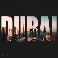 Dubai UAE Skyline Urban Photography Font Women's Tank Top thumb 5