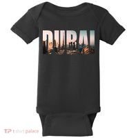 Dubai UAE Skyline Urban Photography Font Baby Bodysuit thumb 0