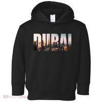 Dubai UAE Skyline Urban Photography Font Toddler Hoodie thumb 0