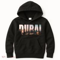 Dubai UAE Skyline Urban Photography Font Kids Hoodie thumb 0