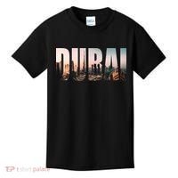 Dubai UAE Skyline Urban Photography Font Kids T-Shirt thumb 0
