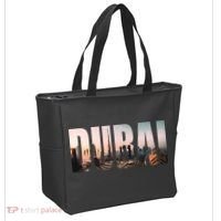 Dubai UAE Skyline Urban Photography Font Tote Bag thumb 2