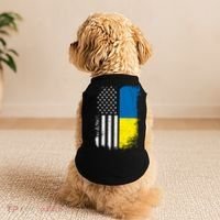 Distressed USA Ukraine Flag Stand With Ukraine Doggie Tank thumb 2