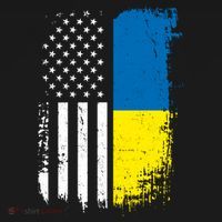 Distressed USA Ukraine Flag Stand With Ukraine Women's Hoodie thumb 2