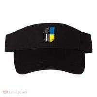 Distressed USA Ukraine Flag Stand With Ukraine Visor thumb 0