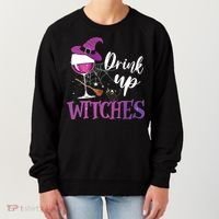 Drink Up Witches Wine Lover Drinking Halloween Costume Women's Sweatshirt thumb 0