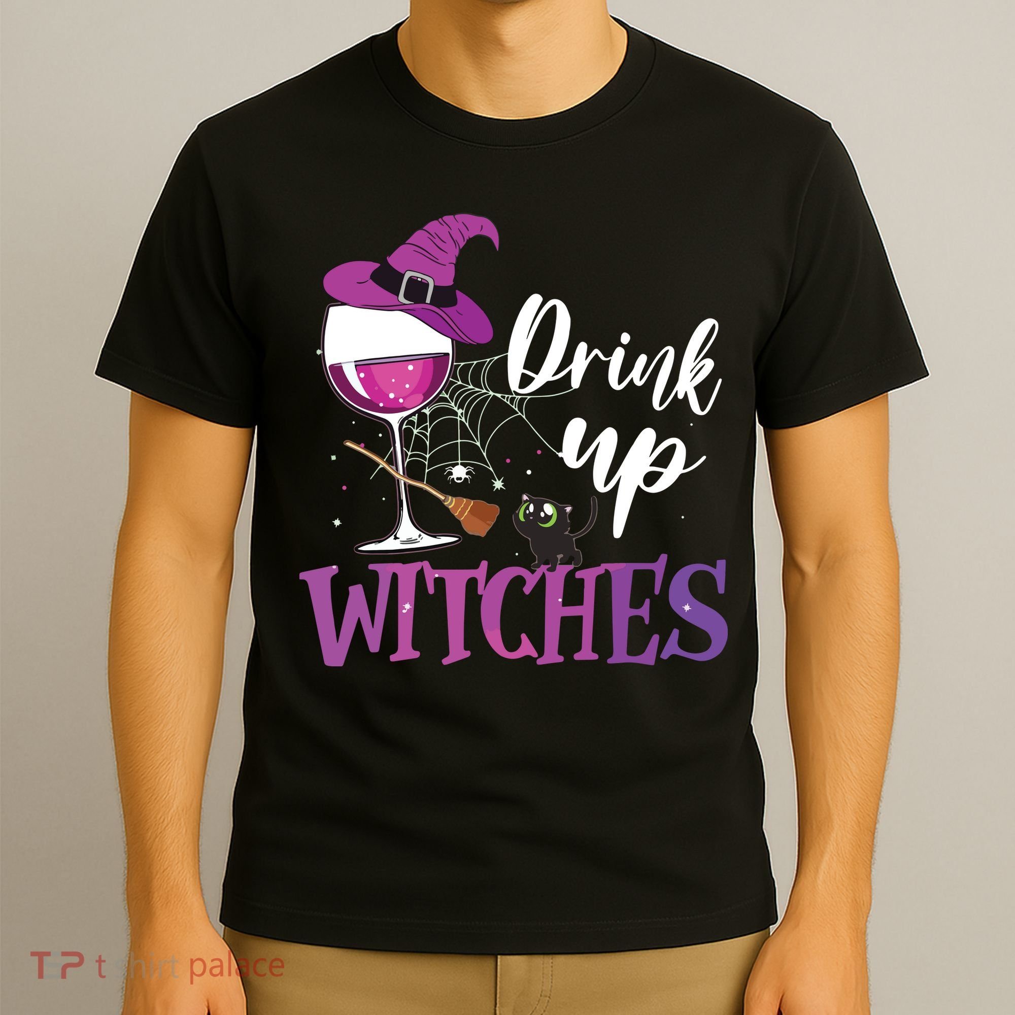 Drink Up Witches Wine Lover Drinking Halloween Costume T-Shirt