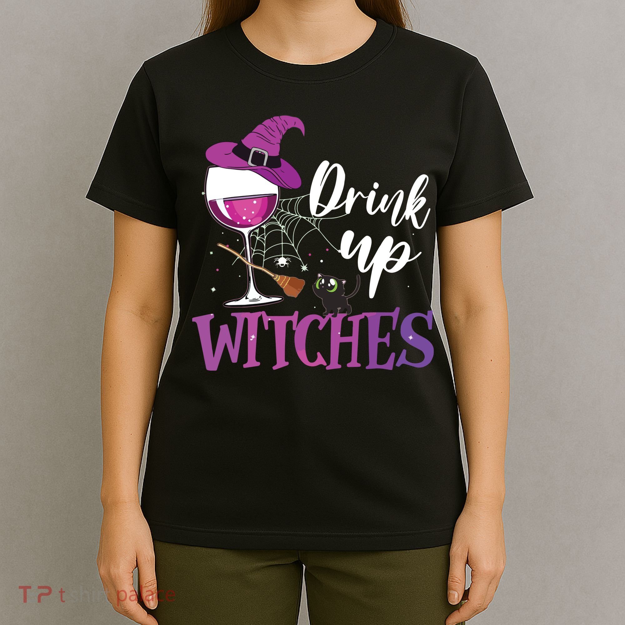 Drink Up Witches Wine Lover Drinking Halloween Costume T-Shirt