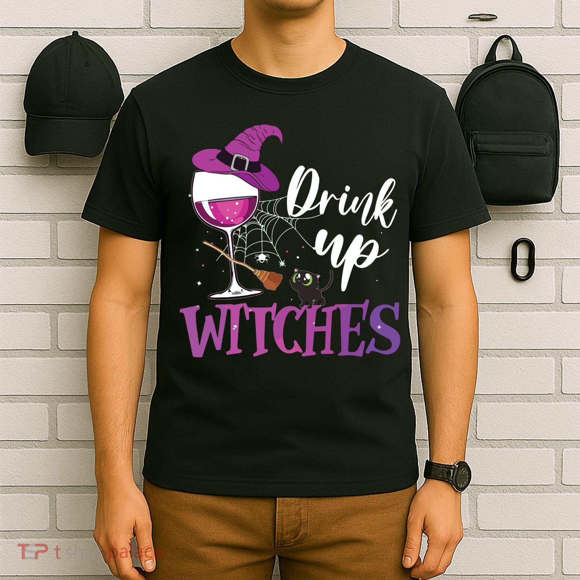 Drink Up Witches Wine Lover Drinking Halloween Costume T-Shirt