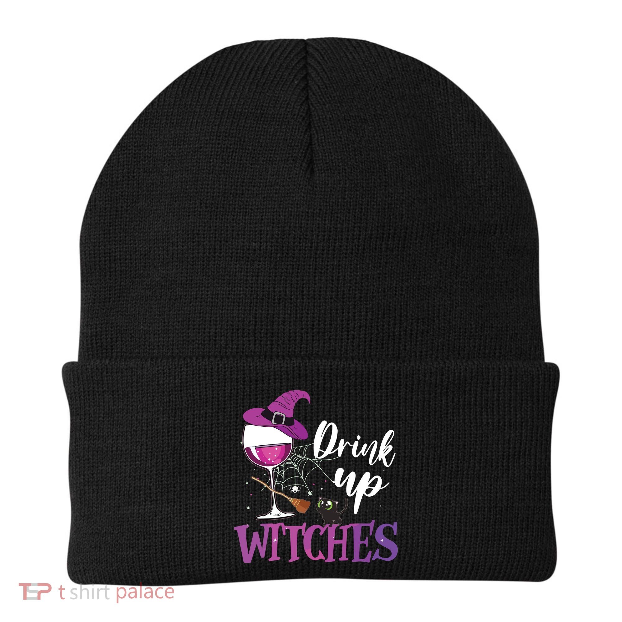 Drink Up Witches Wine Lover Drinking Halloween Costume Beanie