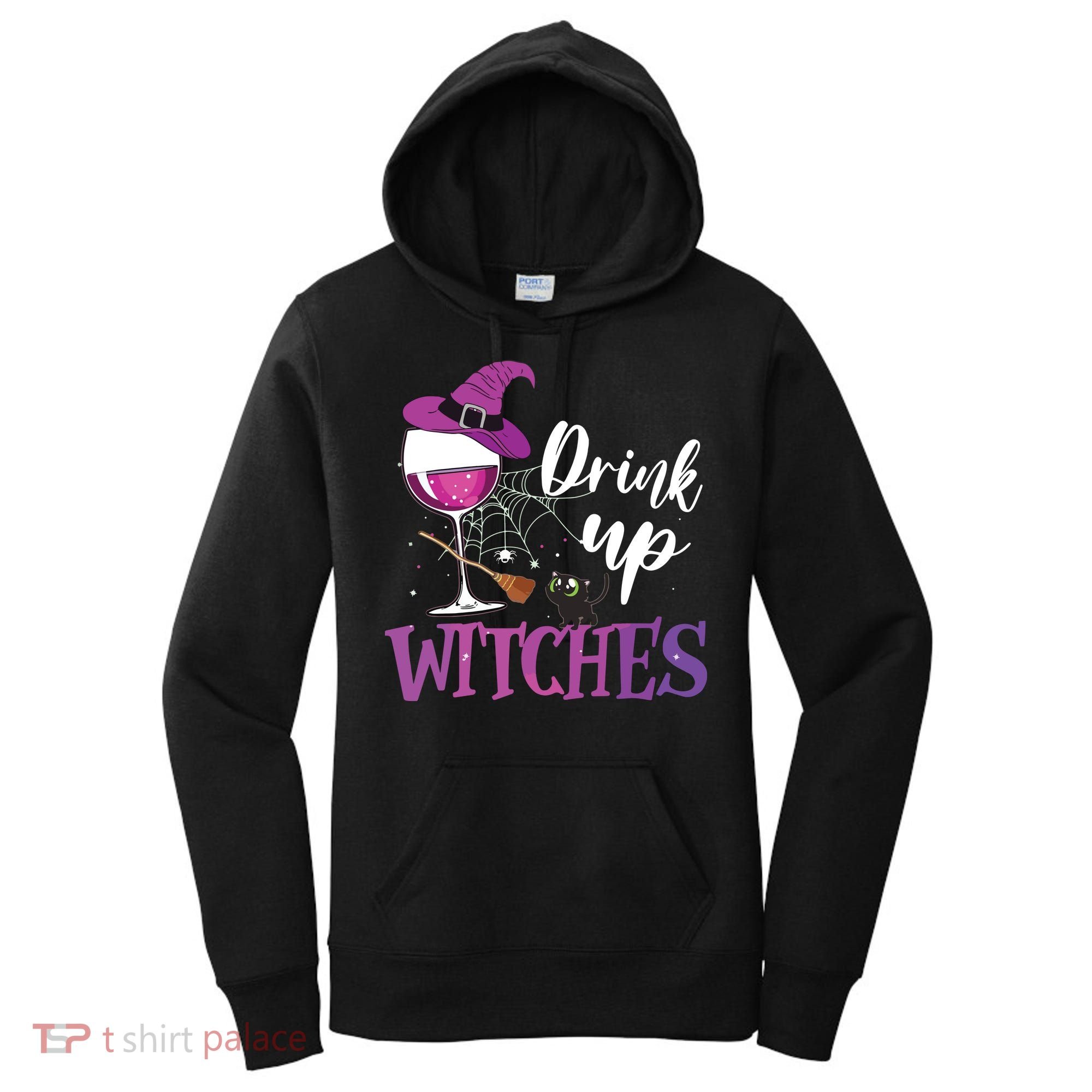 Drink Up Witches Wine Lover Drinking Halloween Costume Women's Hoodie