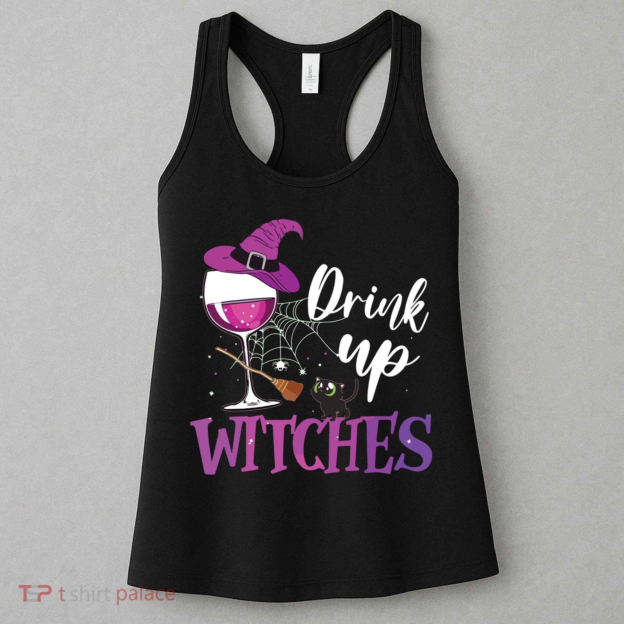 Drink Up Witches Wine Lover Drinking Halloween Costume Women's Tank Top