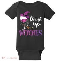 Drink Up Witches Wine Lover Drinking Halloween Costume Baby Bodysuit thumb 0