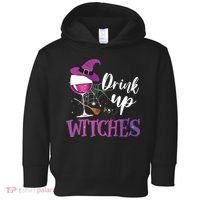 Drink Up Witches Wine Lover Drinking Halloween Costume Toddler Hoodie thumb 0
