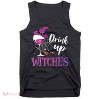 Drink Up Witches Wine Lover Drinking Halloween Costume Tank Top thumb 0