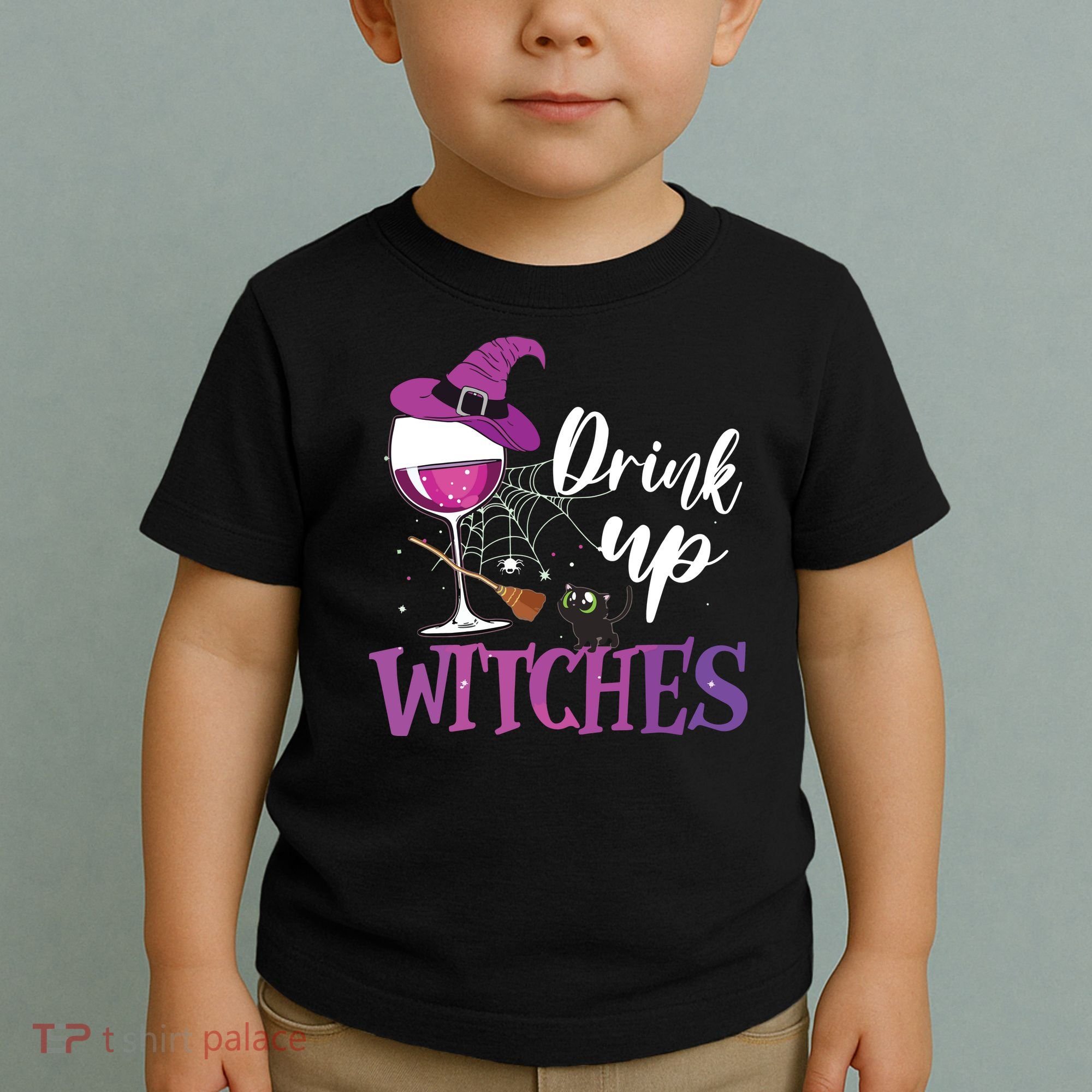 Drink Up Witches Wine Lover Drinking Halloween Costume Toddler T-Shirt