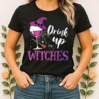 Drink Up Witches Wine Lover Drinking Halloween Costume Women's T-Shirt thumb 2