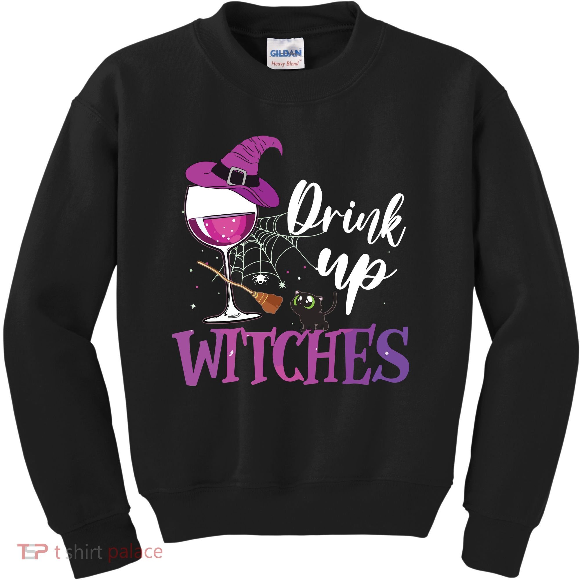 Drink Up Witches Wine Lover Drinking Halloween Costume Kids Sweatshirt