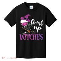 Drink Up Witches Wine Lover Drinking Halloween Costume Kids T-Shirt thumb 0