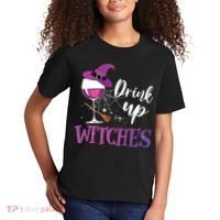 Drink Up Witches Wine Lover Drinking Halloween Costume Kids T-Shirt thumb 2