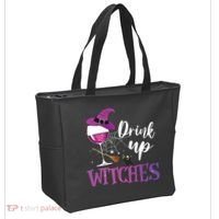 Drink Up Witches Wine Lover Drinking Halloween Costume Tote Bag thumb 2