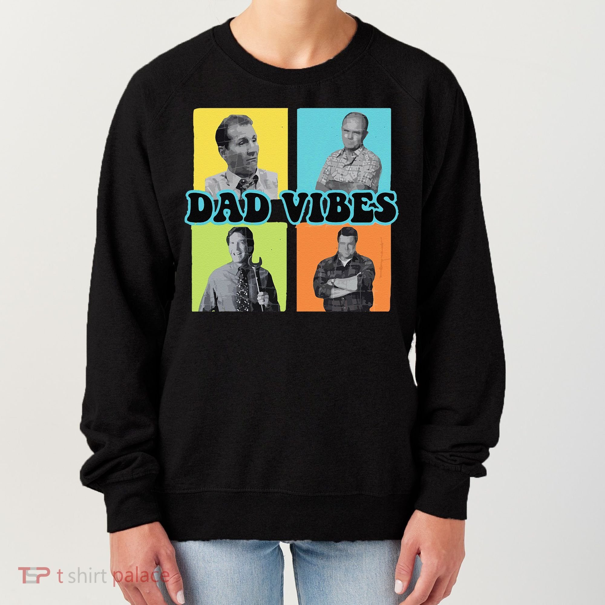 Dad Vibes 90s Dad Vibes Retro Funny Women's Sweatshirt