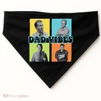 Dad Vibes 90s Dad Vibes Retro Funny USA-Made Doggie Bandana thumb 0