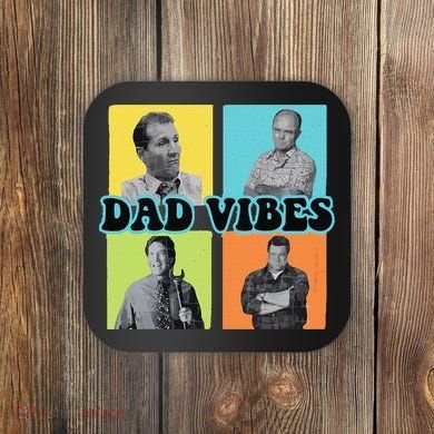 Dad Vibes 90s Dad Vibes Retro Funny Coaster