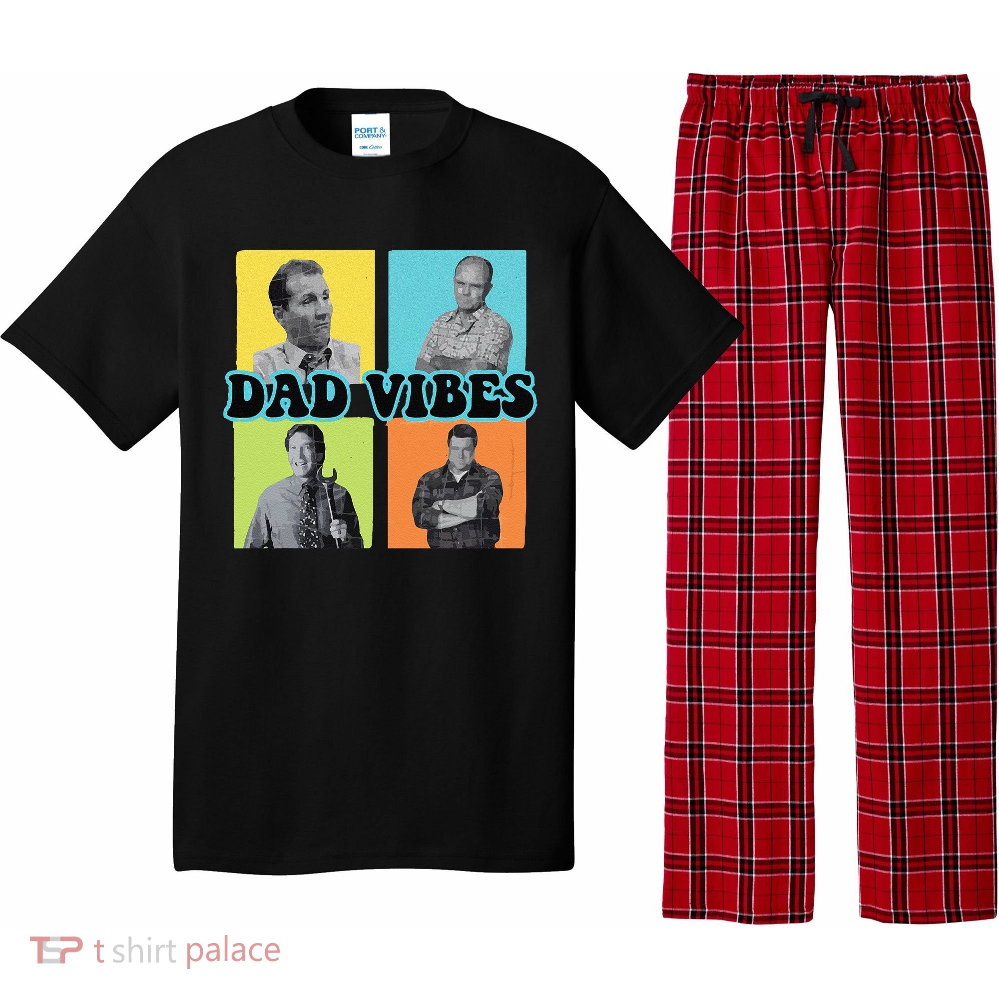 Dad Vibes 90s Dad Vibes Retro Funny Pajama Set