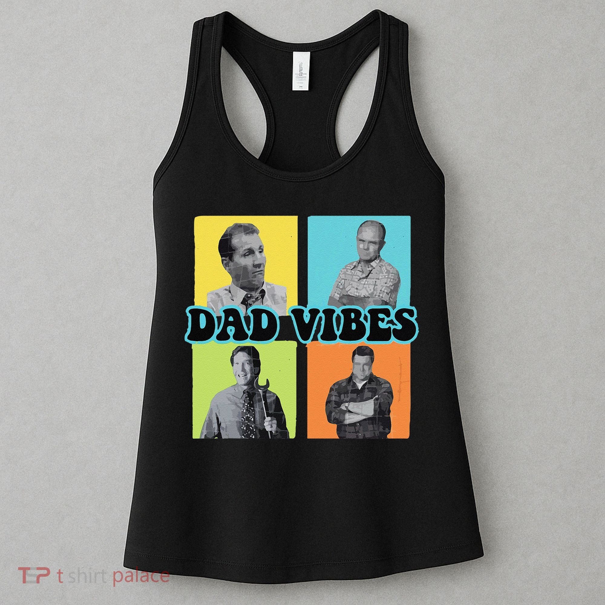 Dad Vibes 90s Dad Vibes Retro Funny Women's Tank Top